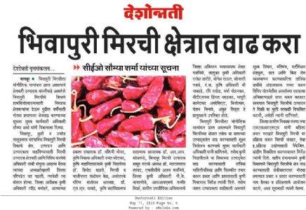 भिवापुरी मिरची क्षेत्रात वाढ करा,सीईओ सौम्या शर्मा यांचे आवाहन.